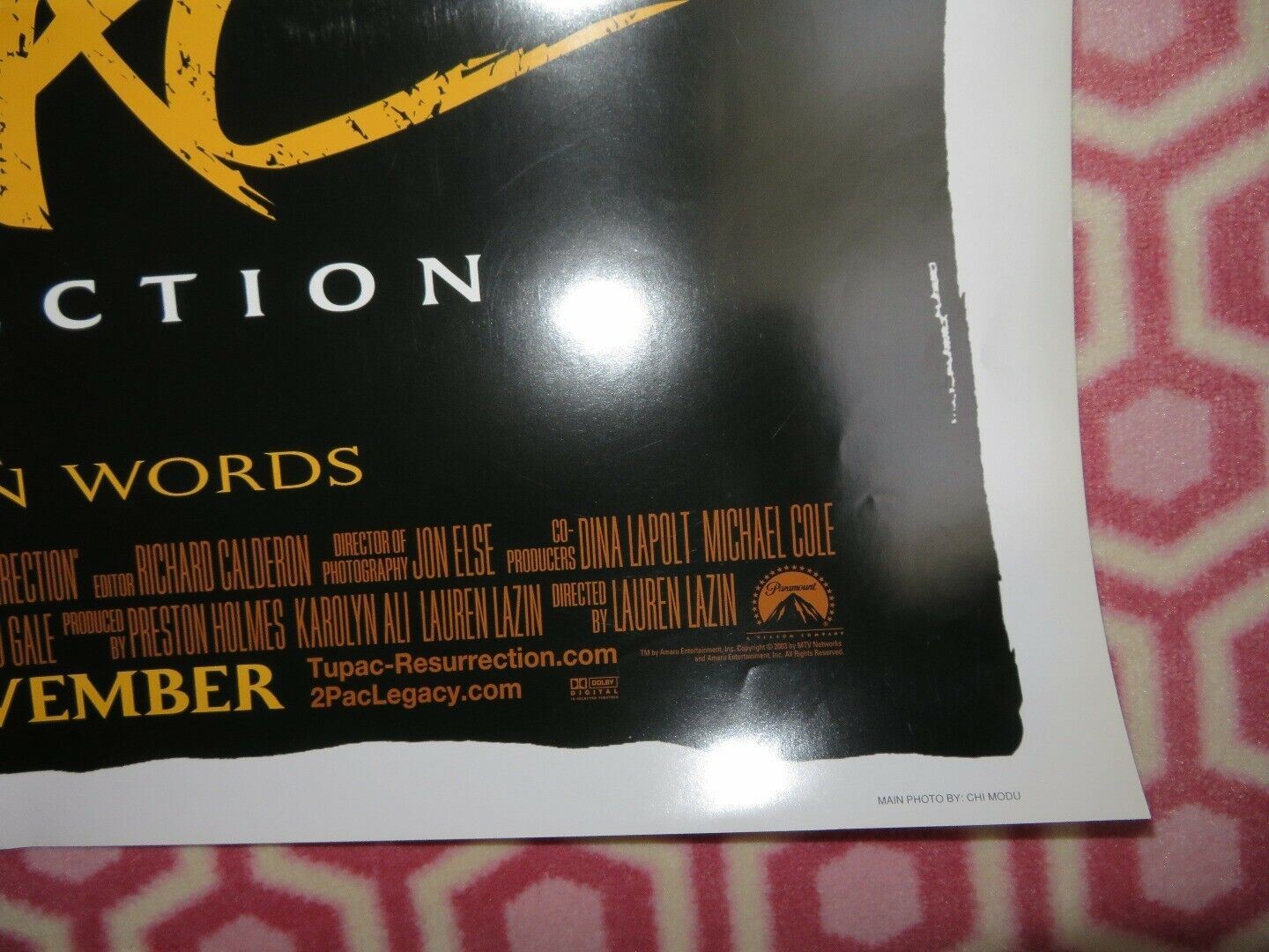 TUPAC RESURRECTION US ONE SHEET POSTER MTV 2003 - Rendezvous Cinema