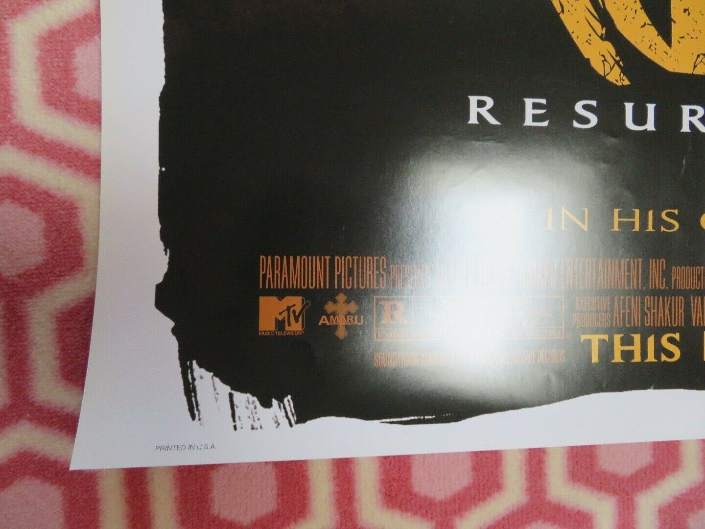 TUPAC RESURRECTION US ONE SHEET POSTER MTV 2003 - Rendezvous Cinema