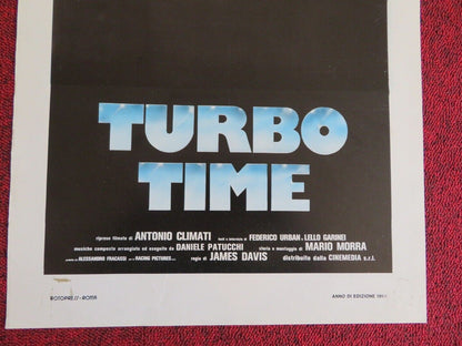 TURBO TIME ITALIAN LOCANDINA (27.5"x13") POSTER JAMES DAVIS 1983 Movie posters
