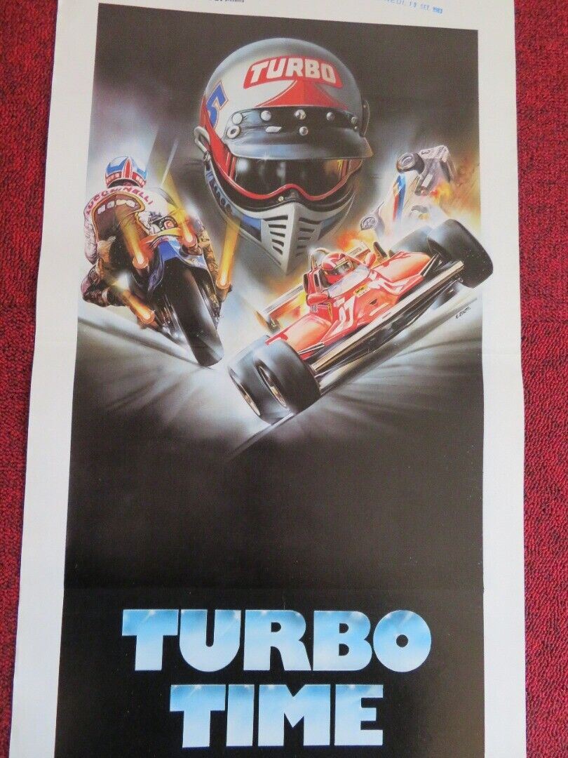 TURBO TIME ITALIAN LOCANDINA (27.5"x13") POSTER JAMES DAVIS 1983 Movie posters