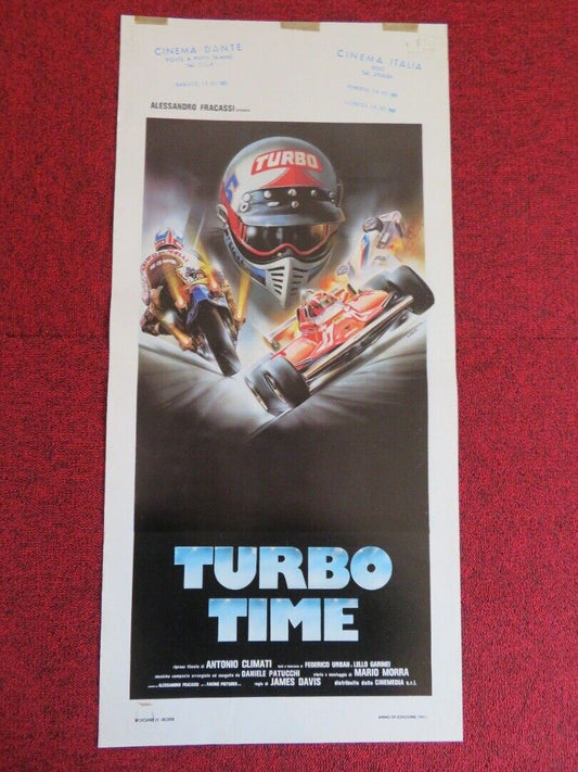TURBO TIME ITALIAN LOCANDINA (27.5"x13") POSTER JAMES DAVIS 1983 Movie posters