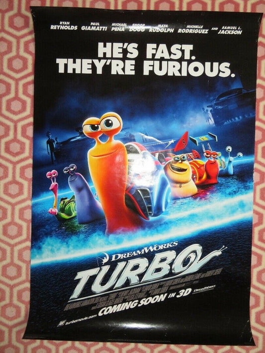 TURBO UK ONE SHEET (27"x 41") ROLLED POSTER RYAN REYNOLDS SNOOP DOG 2013 Movie posters