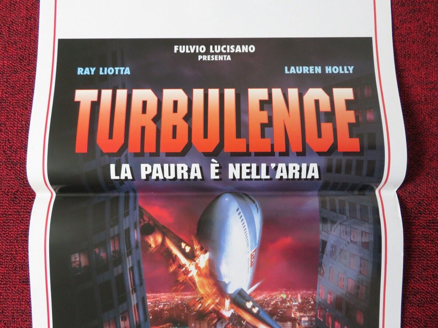 TURBULENCE ITALIAN LOCANDINA (27.5"x13") POSTER RAY LIOTTA LL COOL J 1997 Movie posters