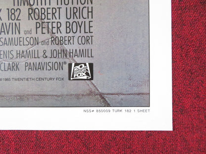 TURK 182 FOLDED US ONE SHEET POSTER TIMOTHY HUTTON ROBERT URICH 1985 Rendezvous Cinema Movie posters