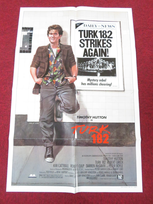 TURK 182 FOLDED US ONE SHEET POSTER TIMOTHY HUTTON ROBERT URICH 1985 Rendezvous Cinema Movie posters