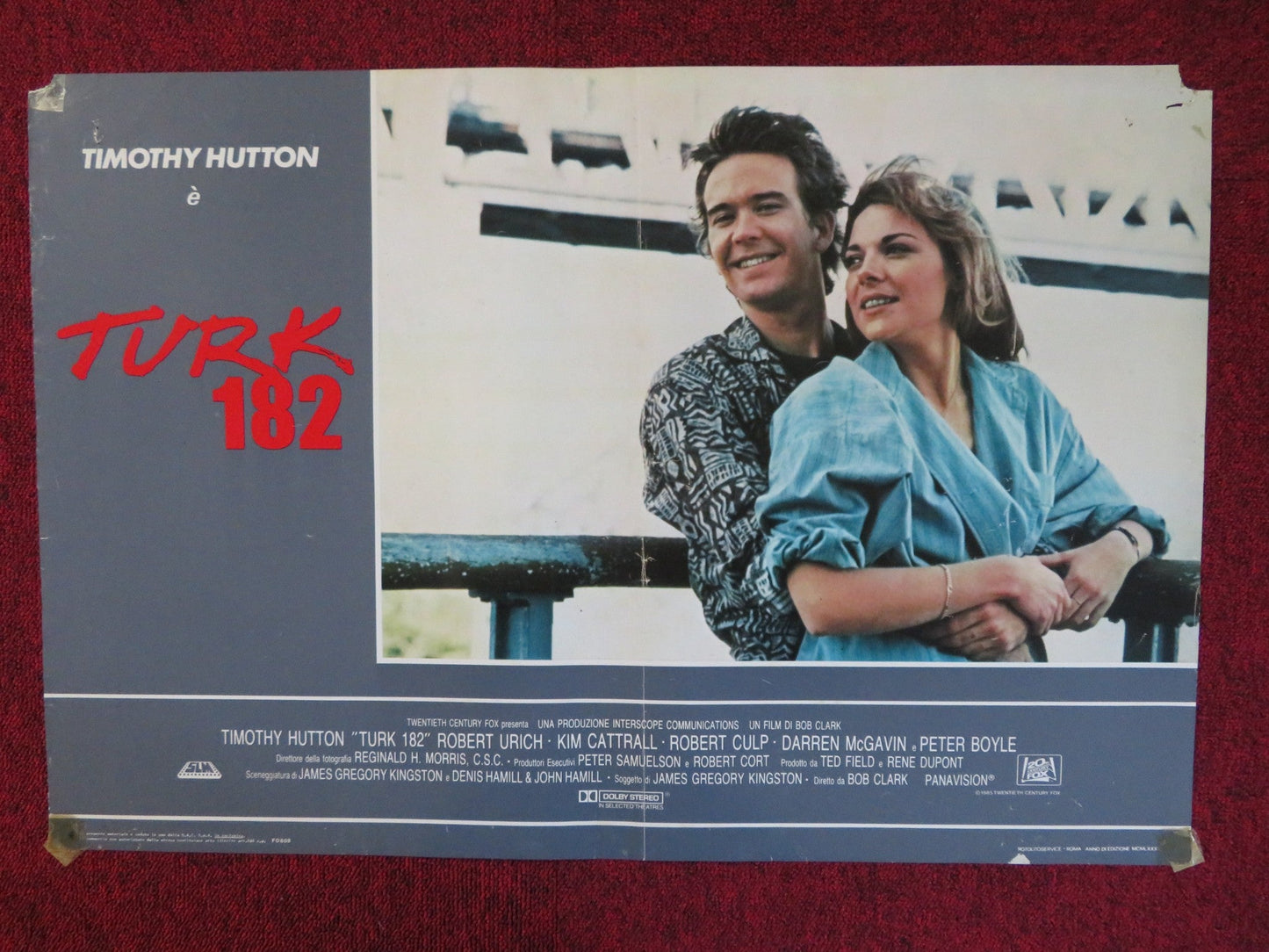 TURK 182 ITALIAN FOTOBUSTA POSTER TIMOTHY HUTTON KIM CATTRALL 1985 Rendezvous Cinema Movie posters