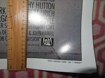 TURK 182 US ONE SHEET ROLLED POSTER TIMOTHY HUTTON KIM CATTRALL 1985 Movie posters