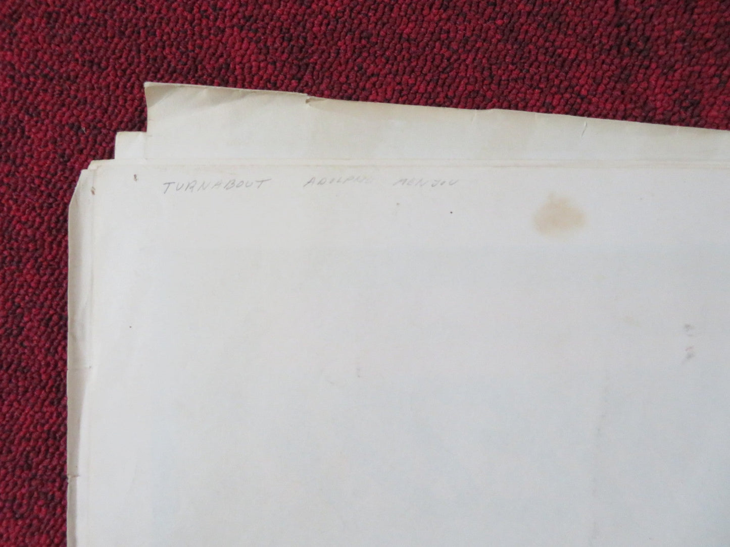 TURNABOUT FOLDED US ONE SHEET POSTER ADOLPHE MENJOU CAROLE LANDIS R1950s Rendezvous Cinema Movie posters