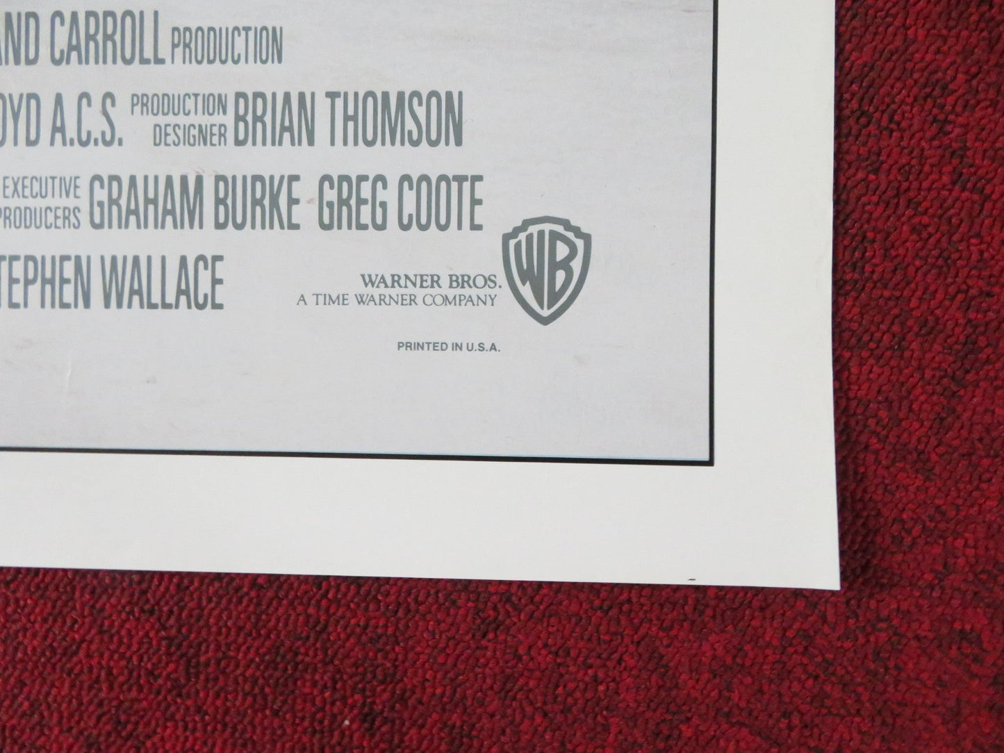 TURTLE BEACH FOLDED US ONE SHEET POSTER GRETA SCACCHI JOAN CHEN 1992 Rendezvous Cinema Movie posters