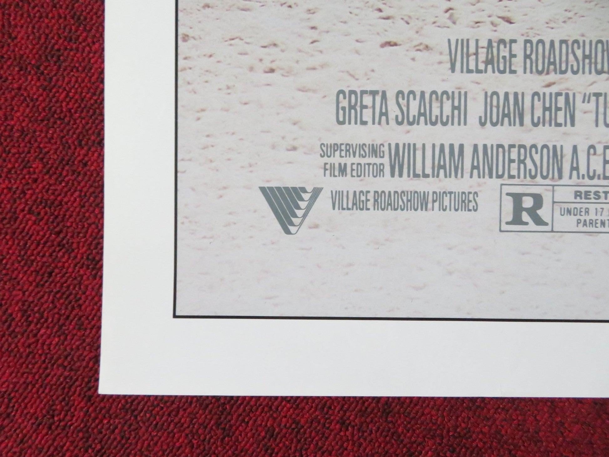 TURTLE BEACH FOLDED US ONE SHEET POSTER GRETA SCACCHI JOAN CHEN 1992 Rendezvous Cinema Movie posters