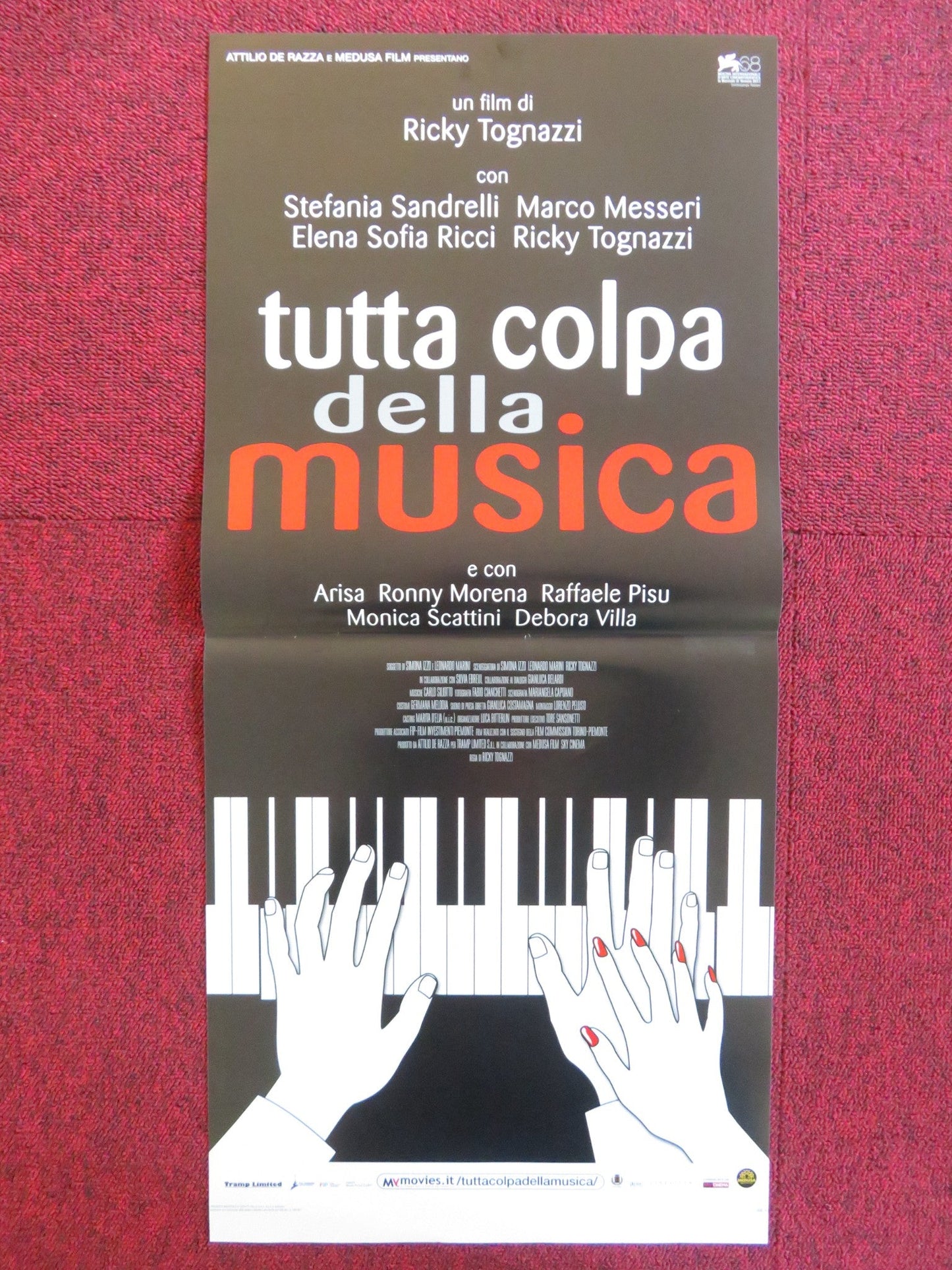 TUTTA COLPA DELLA MUSICA ITALIAN LOCANDINA POSTER STEFANIA SANDRELLI 2011 Rendezvous Cinema Movie posters