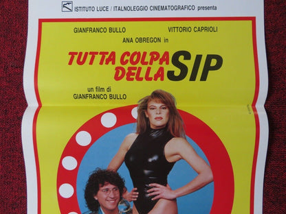 TUTTA COLPA DELLA SIP ITALIAN LOCANDINA (27.5"x13") POSTER VITTORIO CAPRIOLI '88 - Rendezvous Cinema