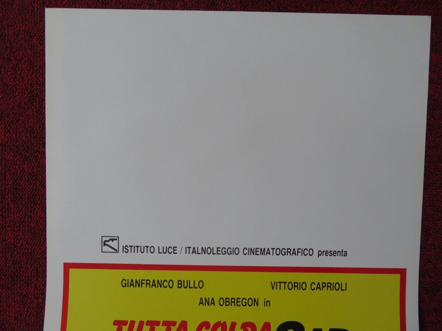 TUTTA COLPA DELLA SIP ITALIAN LOCANDINA (27.5"x13") POSTER VITTORIO CAPRIOLI '88 - Rendezvous Cinema