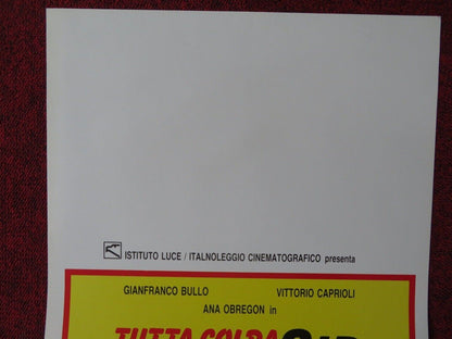 TUTTA COLPA DELLA SIP ITALIAN LOCANDINA (27.5"x13") POSTER VITTORIO CAPRIOLI '88 - Rendezvous Cinema