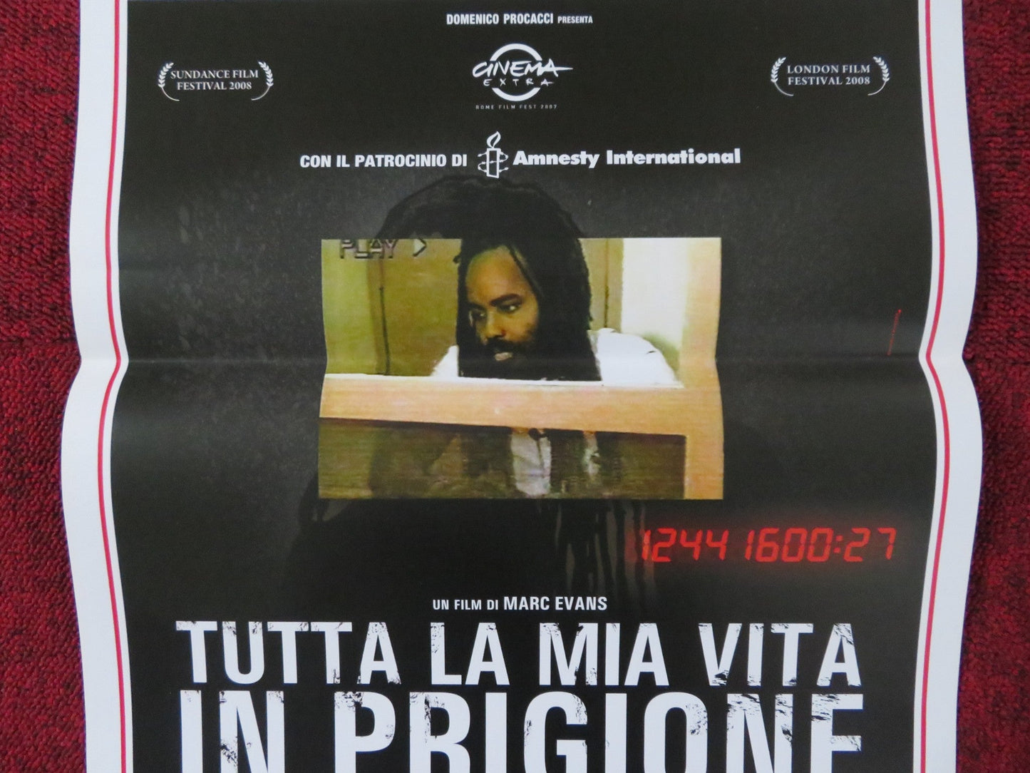 TUTTA LA MIA VITA IN PRIGIONE ITALIAN LOCANDINA POSTER MUMIA ABU - JAMAL 2008 Rendezvous Cinema Movie posters
