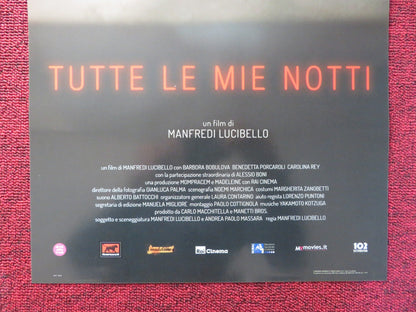 TUTTE LE MIE NOTTI ITALIAN LOCANDINA POSTER BARBORA BOBULOVA B. PORCAROLI 2018 Rendezvous Cinema Movie posters