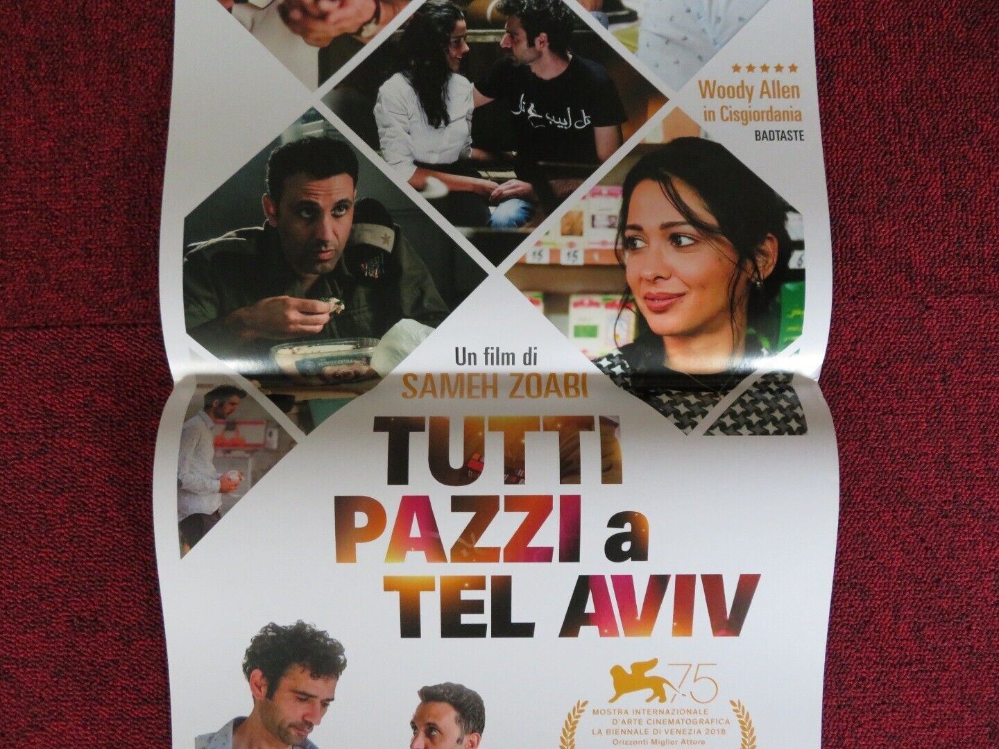 TUTTI PAZZI A TEL AVIV ITALIAN LOCANDINA (27"x13") POSTER KAIS NASHIF 2018 - Rendezvous Cinema
