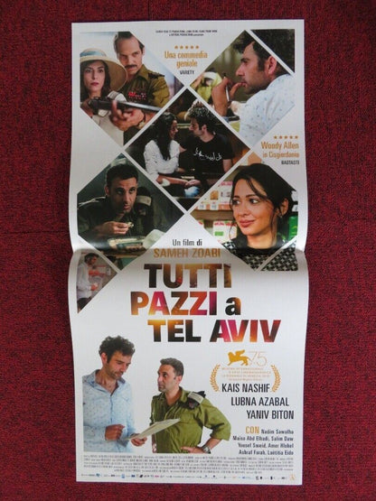 TUTTI PAZZI A TEL AVIV ITALIAN LOCANDINA (27"x13") POSTER KAIS NASHIF 2018 - Rendezvous Cinema