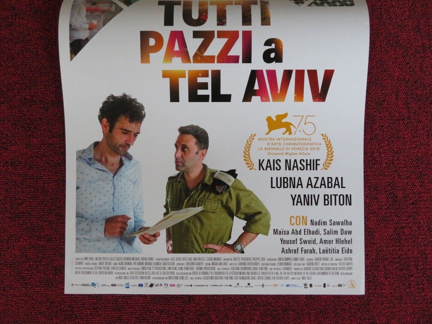TUTTI PAZZI A TEL AVIV ITALIAN LOCANDINA (27"x13") POSTER KAIS NASHIF 2018 - Rendezvous Cinema