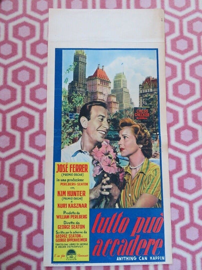 TUTTO PUO ACCADERE/ ANYTHING CAN HAPPEN ITALIAN LOCANDINA (27" x 13") POSTER '52 Movie posters