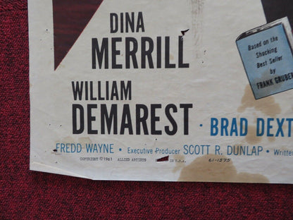 TWENTY PLUS TWO FOLDED US ONE SHEET POSTER DAVID JANSSEN JEANNE CRAIN 1961 Movie posters