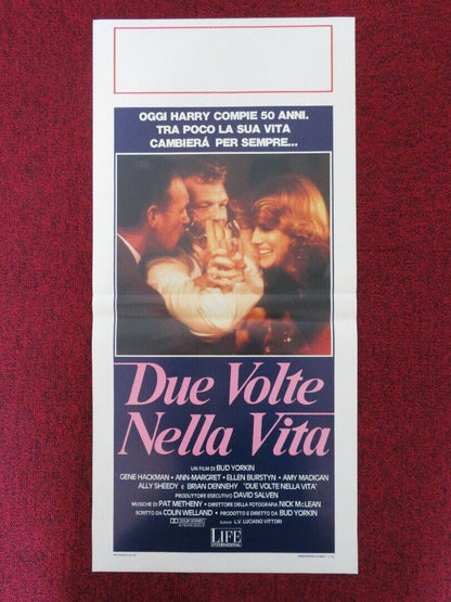 TWICE IN A LIFETIME ITALIAN LOCANDINA (27.5"x13") POSTER GENE HACKMAN 1987 Movie posters