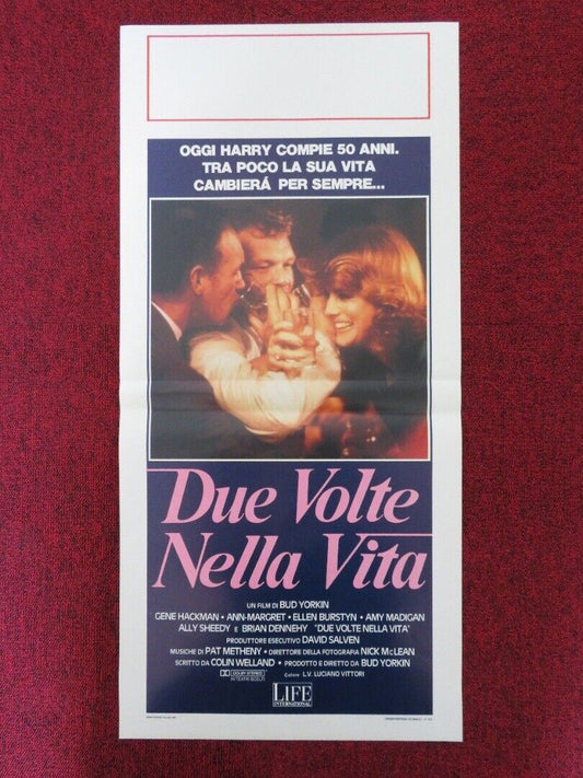 TWICE IN A LIFETIME ITALIAN LOCANDINA (27.5"x13") POSTER GENE HACKMAN 1987 Movie posters