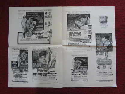 TWILIGHT FOR THE GODS UNCUT UNIVERSAL INTERNATIONAL FOLDED PRESS BOOK 1958 Rendezvous Cinema Movie posters