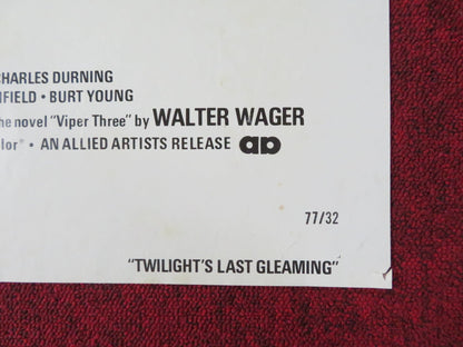 TWILIGHT'S LAST GLEAMING - B FOLDED US ONE SHEET POSTER BURT LANCASTER 1977 Rendezvous Cinema Movie posters