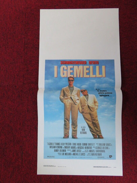 TWINS ITALIAN LOCANDINA (27.5"x13.5") POSTER SCHWARZENEGGER DEVITO 1989 Movie posters