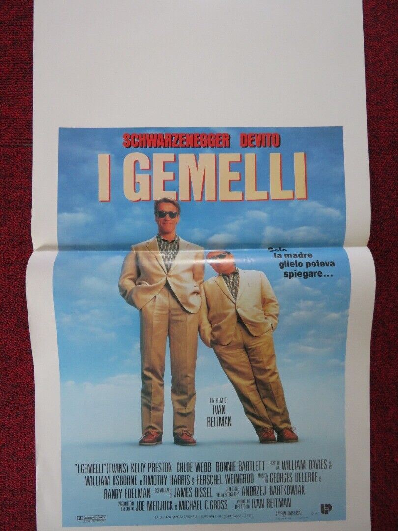 TWINS ITALIAN LOCANDINA (27.5"x13.5") POSTER SCHWARZENEGGER DEVITO 1989 Movie posters