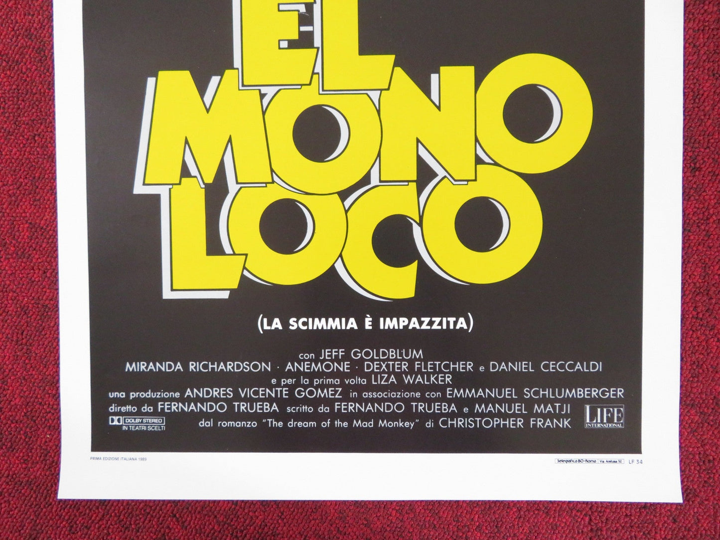 TWISTED OBSESSION ITALIAN LOCANDINA POSTER JEFF GOLDBLUM MIRANDA RICHARDSON 1989 Rendezvous Cinema Movie posters