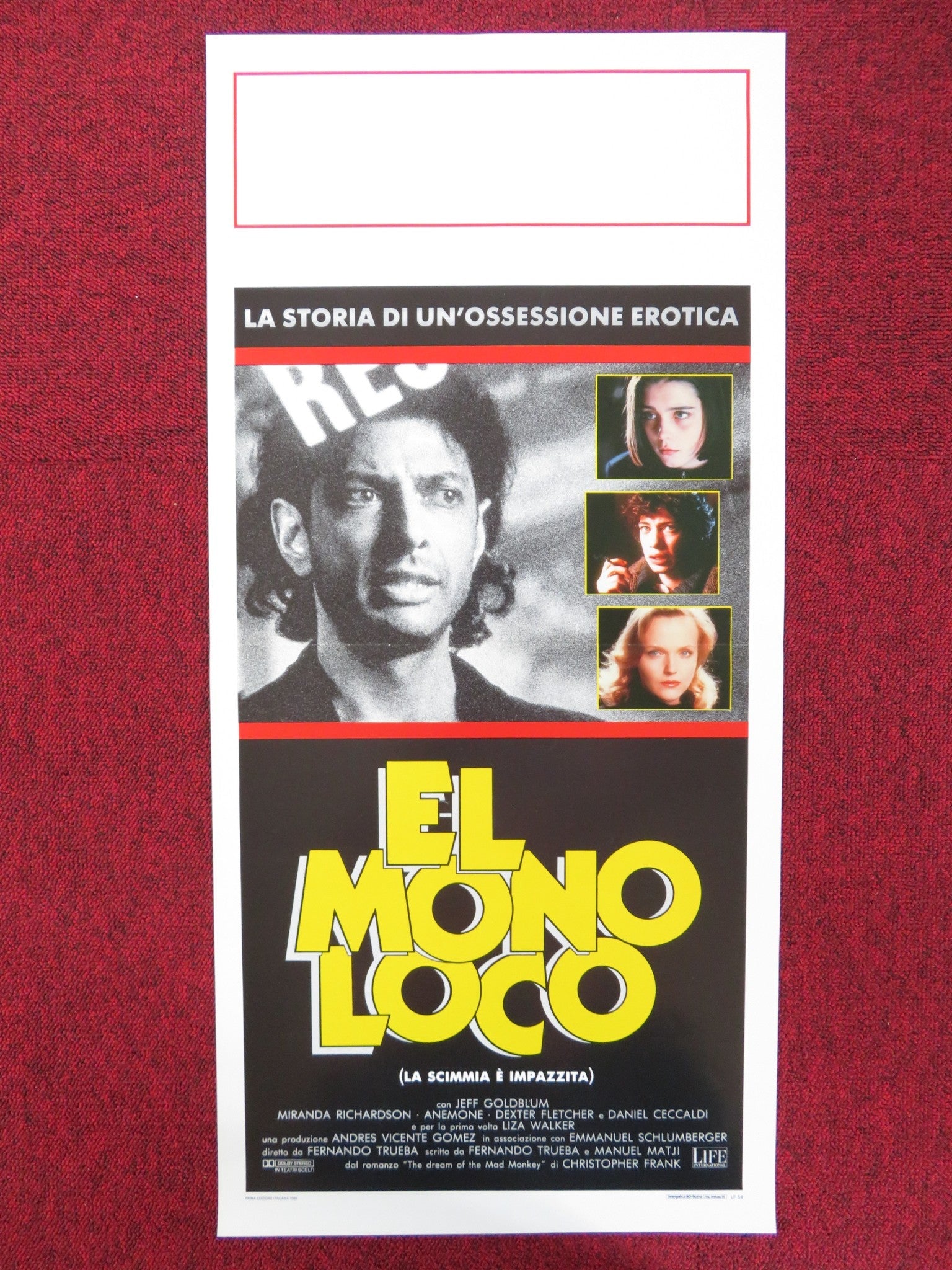 TWISTED OBSESSION ITALIAN LOCANDINA POSTER JEFF GOLDBLUM MIRANDA RICHARDSON 1989 Rendezvous Cinema Movie posters
