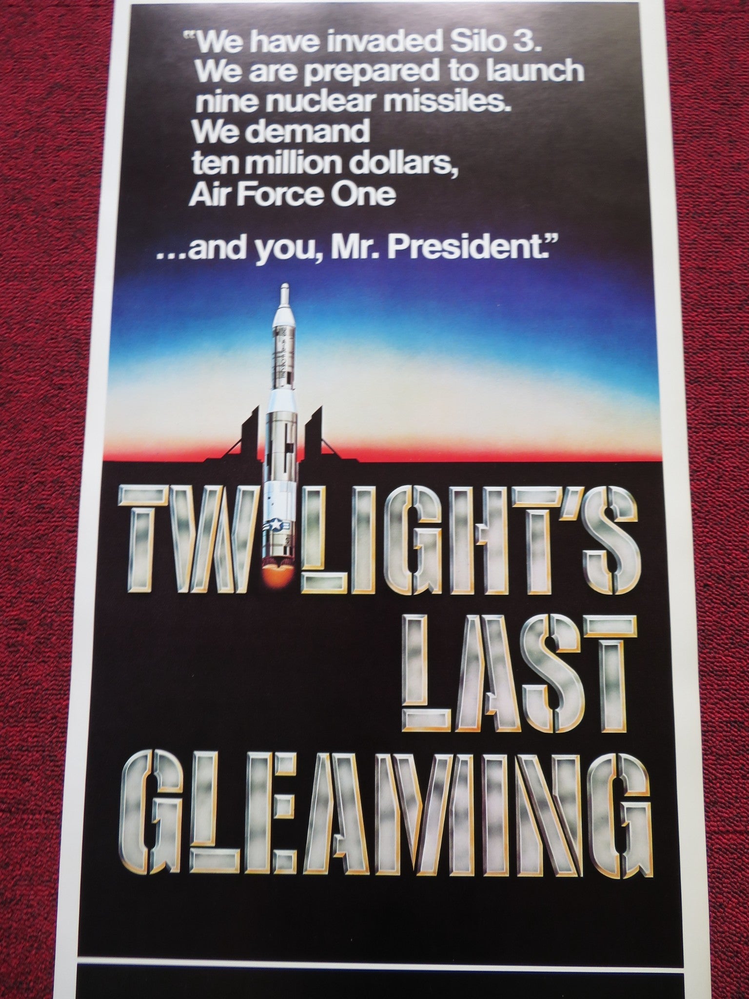 TWLIGHT'S LAST GLEAMING US INSERT (14"x 36") POSTER BURT LANCASTER 1977 Rendezvous Cinema Movie posters
