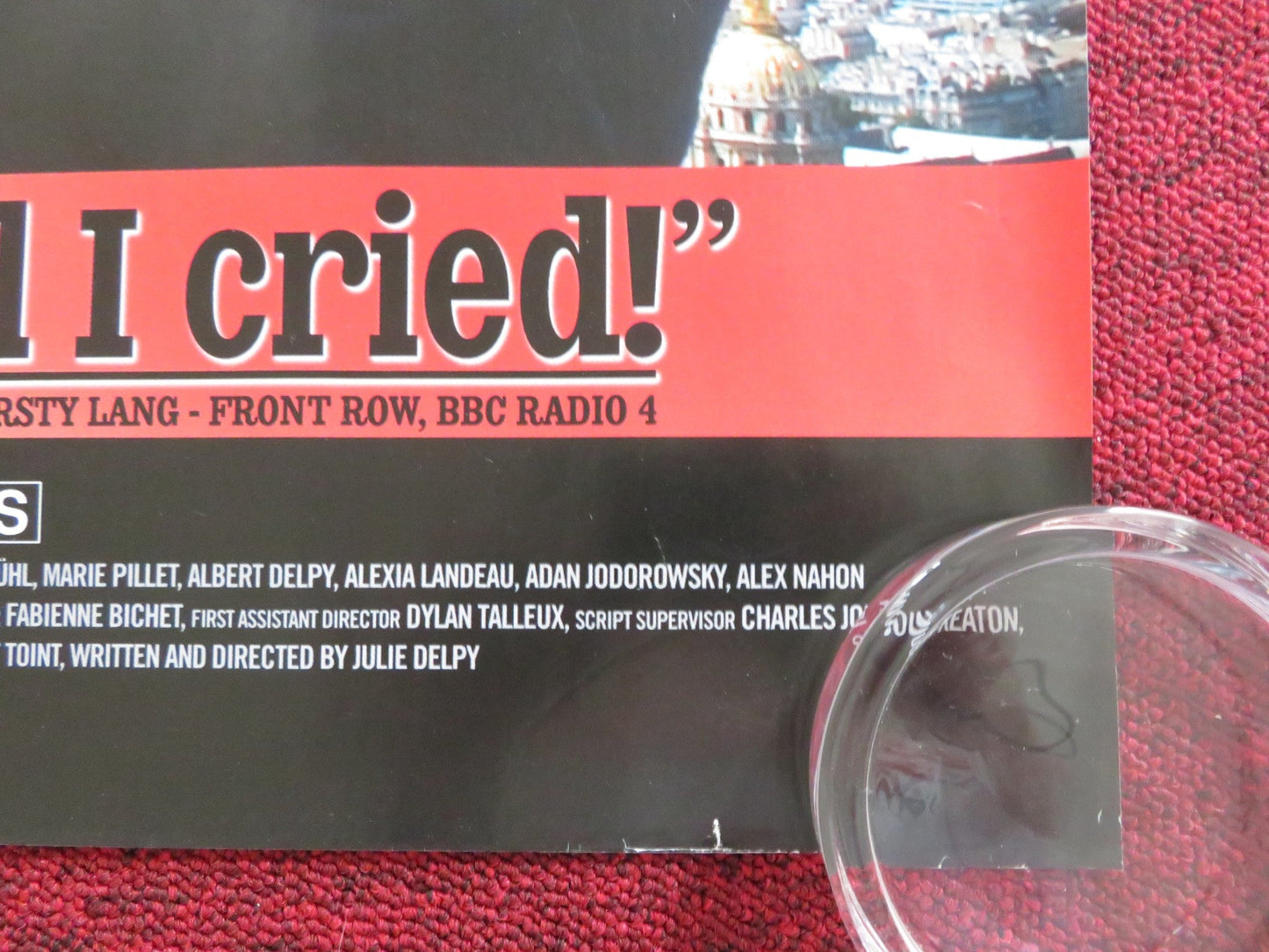 TWO DAYS IN PARIS UK QUAD ROLLED POSTER ADAM GOLDBERG JULIE DELPY 2007 Rendezvous Cinema Movie posters