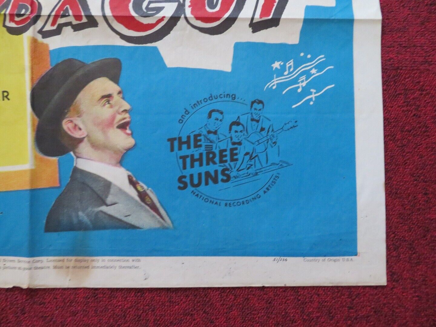 TWO GALS AND A GUY FOLDED US ONE SHEET POSTER ROBERT ALDA JANIS PAIGE 1951 Movie posters