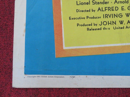 TWO GALS AND A GUY FOLDED US ONE SHEET POSTER ROBERT ALDA JANIS PAIGE 1951 Movie posters