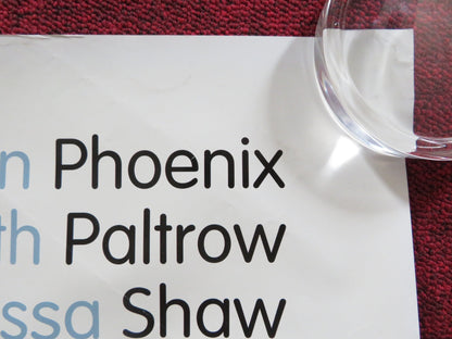 TWO LOVERS UK QUAD (30"x 40") ROLLED POSTER JOAQUIN PHOENIX GWYNETH PALTROW 2008 Rendezvous Cinema Movie posters