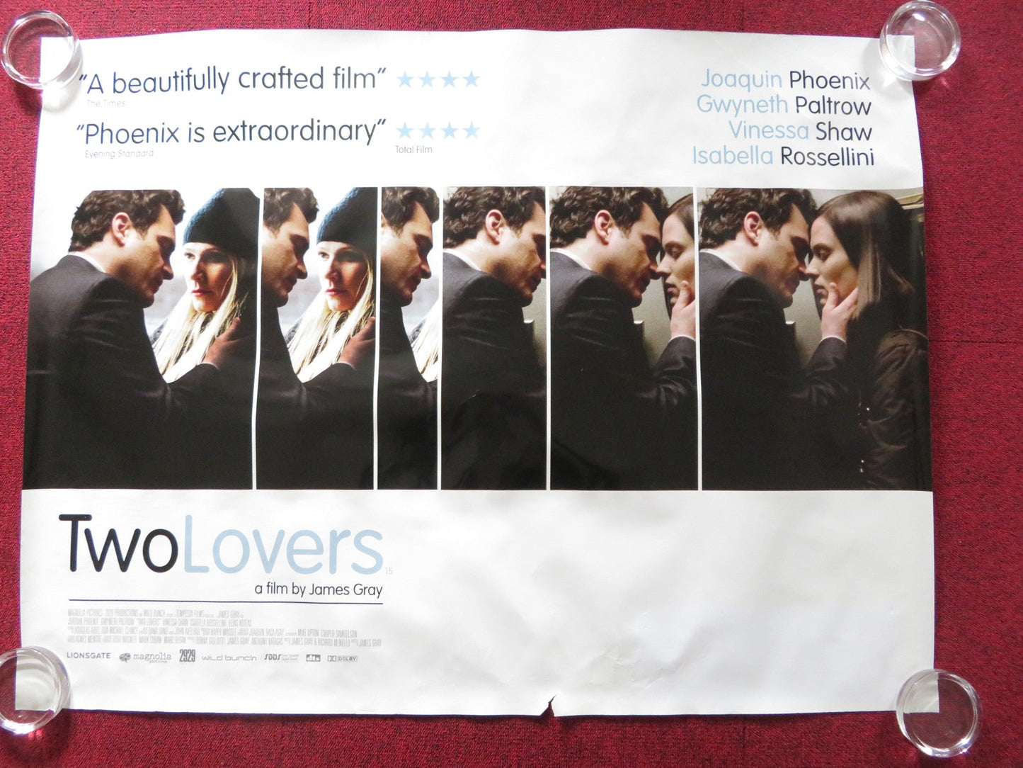 TWO LOVERS UK QUAD (30"x 40") ROLLED POSTER JOAQUIN PHOENIX GWYNETH PALTROW 2008 Rendezvous Cinema Movie posters