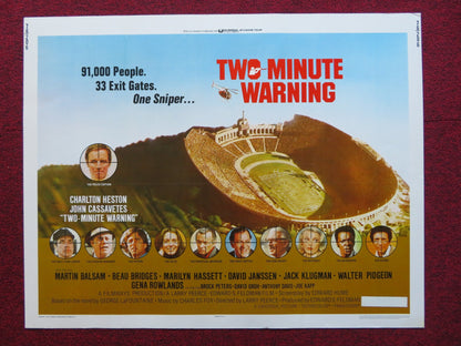 TWO MINUTE WARNING US HALF SHEET (22"x 28") POSTER CHARLTON HESTON J.CASSAVET Rendezvous Cinema Movie posters