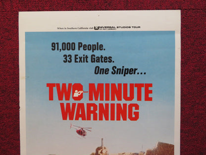 TWO MINUTE WARNING US INSERT (14"x 36") POSTER C. HESTON J. CASSAVETES 1976 Rendezvous Cinema Movie posters