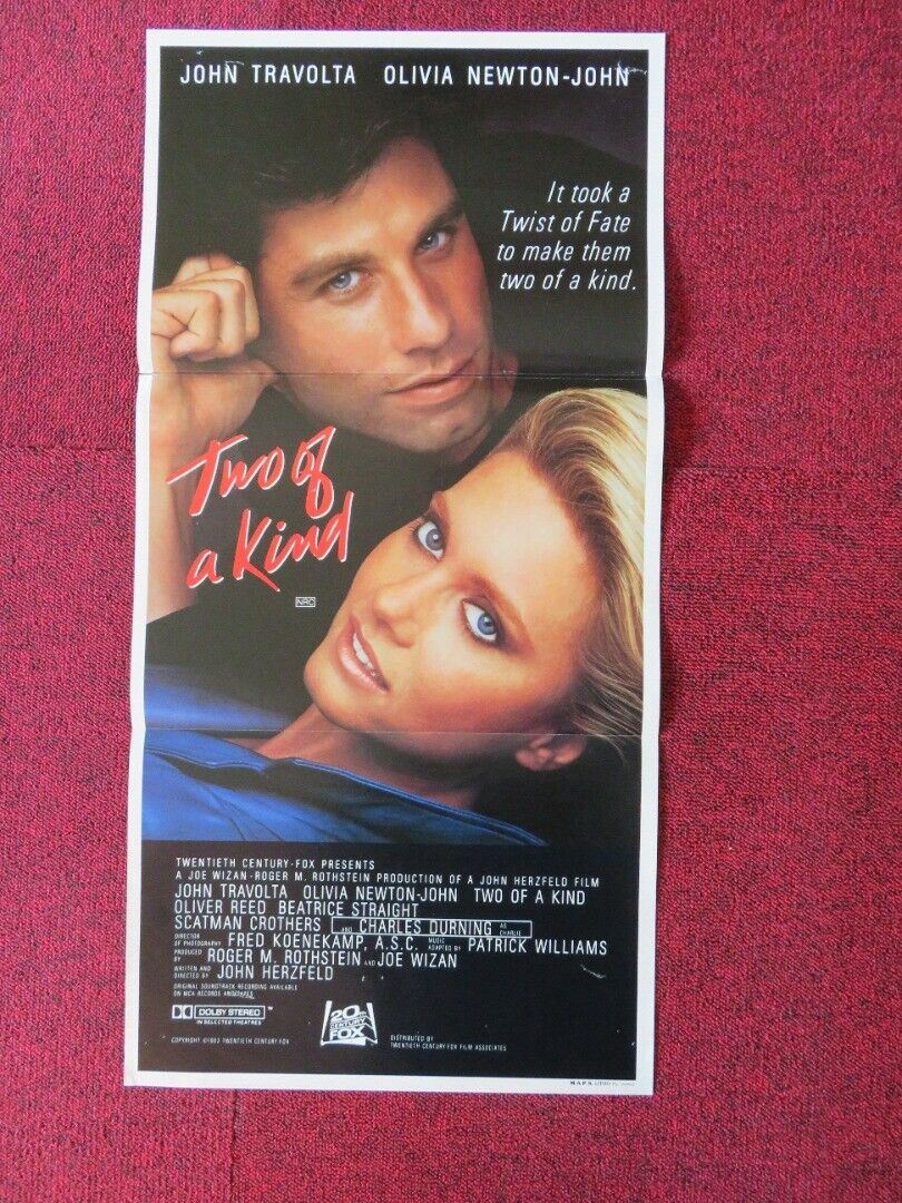 TWO OF A KIND FOLDED AUSTRALIAN DAYBILL POSTER JOHN TRAVOLTA OLIVIA NEWTON - JOHN Movie posters
