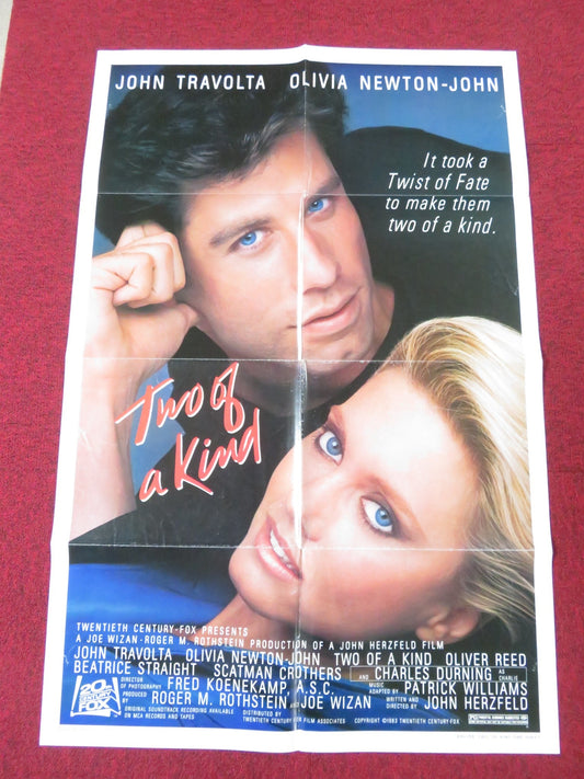 TWO OF A KIND FOLDED US ONE SHEET POSTER JOHN TRAVOLTA OLIVIA NEWTON - JOHN 1983 Rendezvous Cinema Movie posters