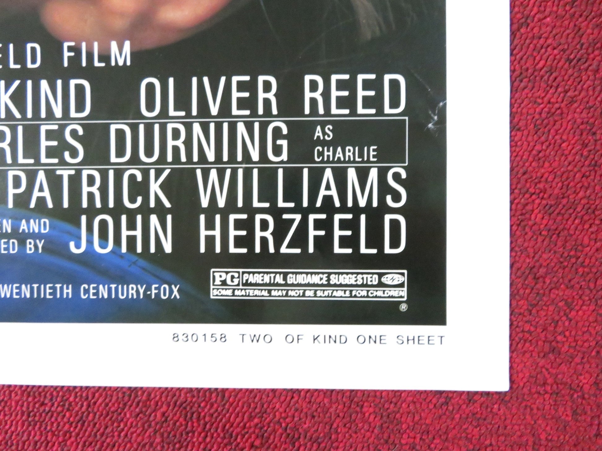 TWO OF A KIND FOLDED US ONE SHEET POSTER JOHN TRAVOLTA OLIVIA NEWTON - JOHN 1983 Rendezvous Cinema Movie posters