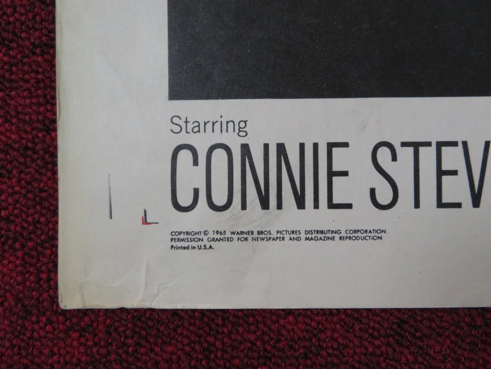 TWO ON A GUILLOTINE US HALF SHEET (22"x 28") POSTER CONNIE STEVENS D. JONES 1965 Rendezvous Cinema Movie posters