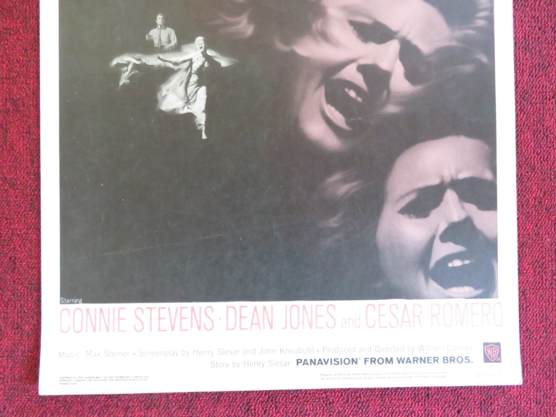 TWO ON A GUILLOTINE US INSERT (14"x 36") POSTER CONNIE STEVENS DEAN JONES 1965 Rendezvous Cinema Movie posters