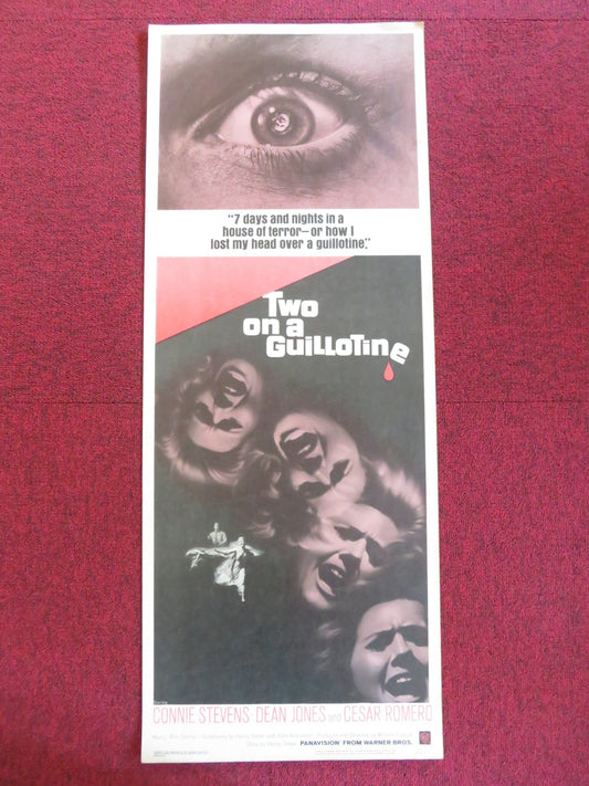 TWO ON A GUILLOTINE US INSERT (14"x 36") POSTER CONNIE STEVENS DEAN JONES 1965 Rendezvous Cinema Movie posters