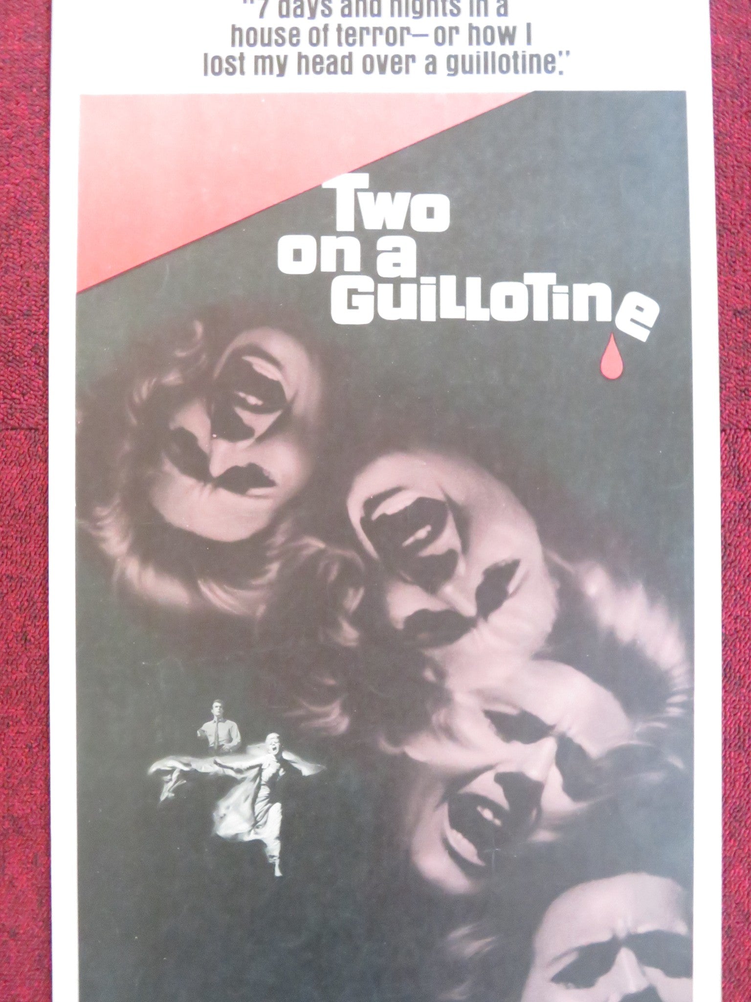 TWO ON A GUILLOTINE US INSERT (14"x 36") POSTER CONNIE STEVENS DEAN JONES 1965 Rendezvous Cinema Movie posters