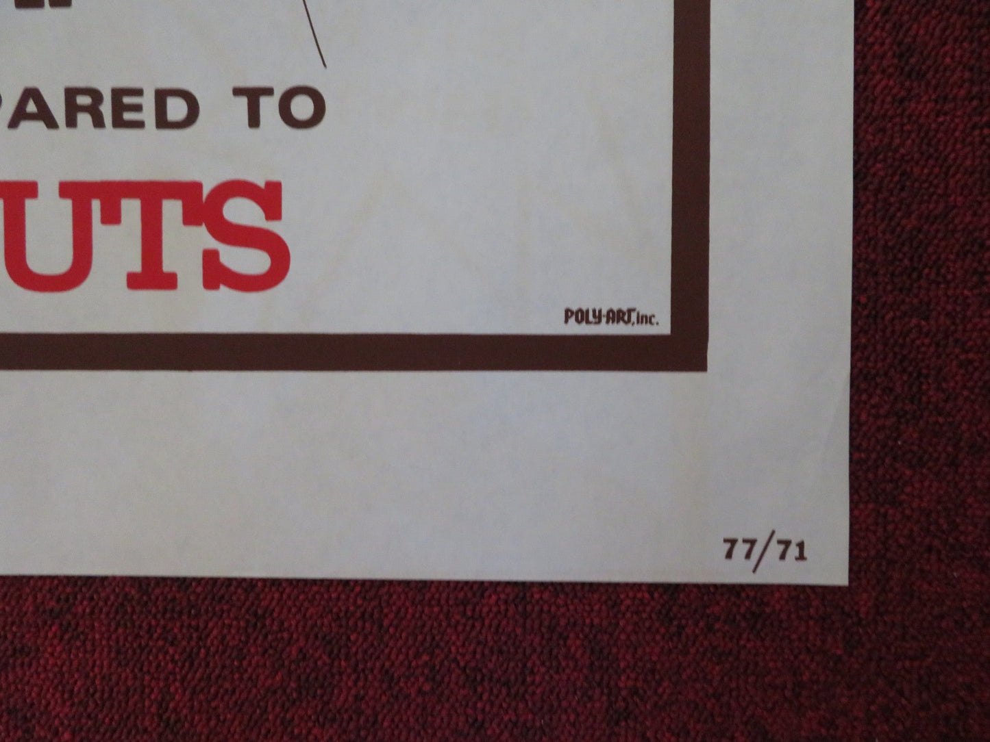 TWO SANE NUTS FOLDED US ONE SHEET POSTER ALBERTO DELL'ACQUA WOLF GOLDAN 1977 Rendezvous Cinema Movie posters