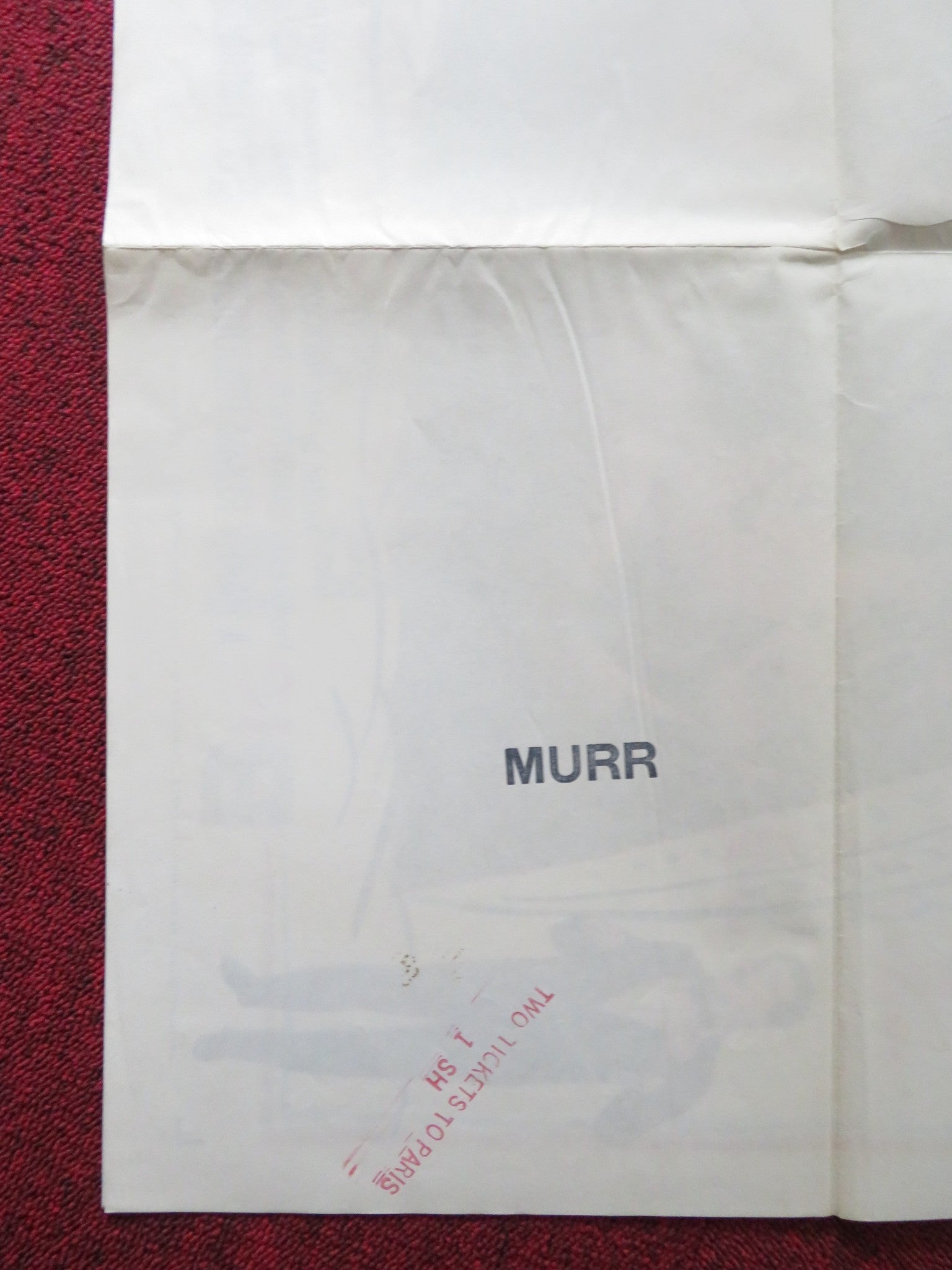 TWO TICKETS TO PARIS FOLDED US ONE SHEET POSTER JOEY DEE GARY CROSBY 1962 Rendezvous Cinema Movie posters